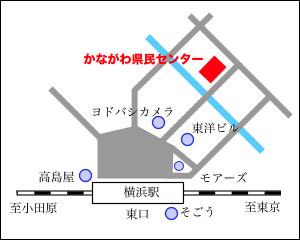 大倉山グループ横浜会場ミーティング地図